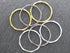 Sterling Silver Hammered Circle Links, 15 mm  (LC-56-D)